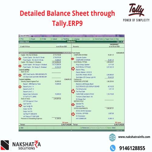 Detailed Balance Sheet